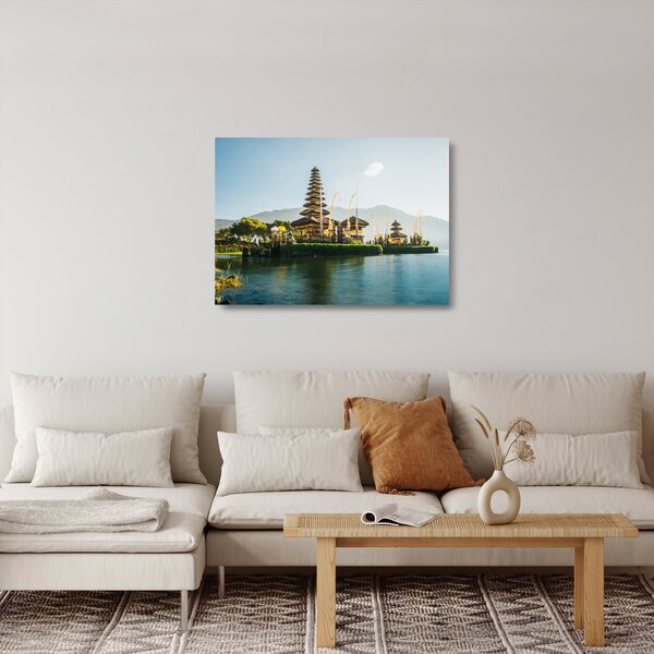 Tablou pe sticlă Mount Batur (70x50 cm)