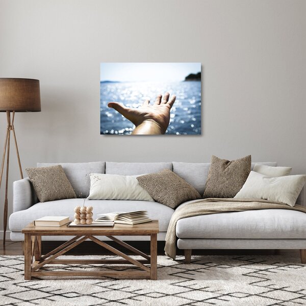 Tablou pe sticlă cu palma deschisă (70x50 cm)