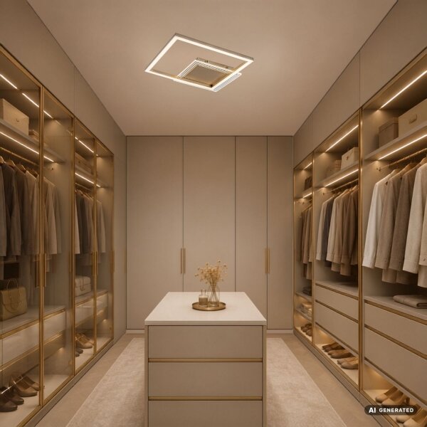Rabalux 71487 -LED Plafonieră OTTAVIA LED/24W/230V 3000K 37,5x37,5cm auriu