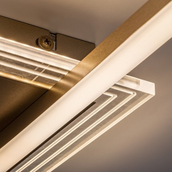 Rabalux 71487 -LED Plafonieră OTTAVIA LED/24W/230V 3000K 37,5x37,5cm auriu