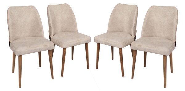 Set 4 scaune Nova-761, metal/catifea, 50x90x49 cm