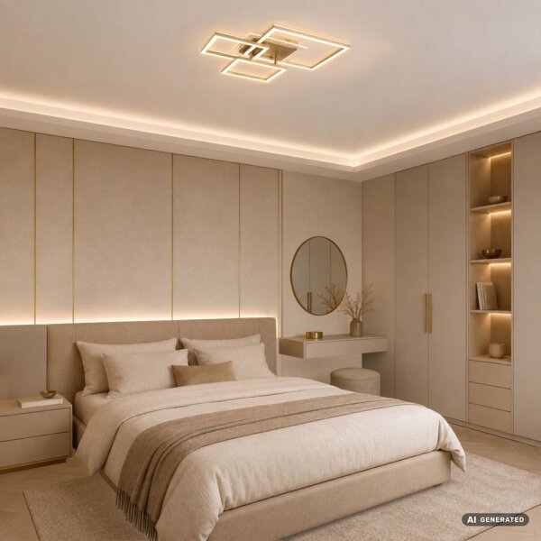 Rabalux 71488 - plafonieră LED OTTAVIA LED/40W/230V 3000K 50x50 cm auriu