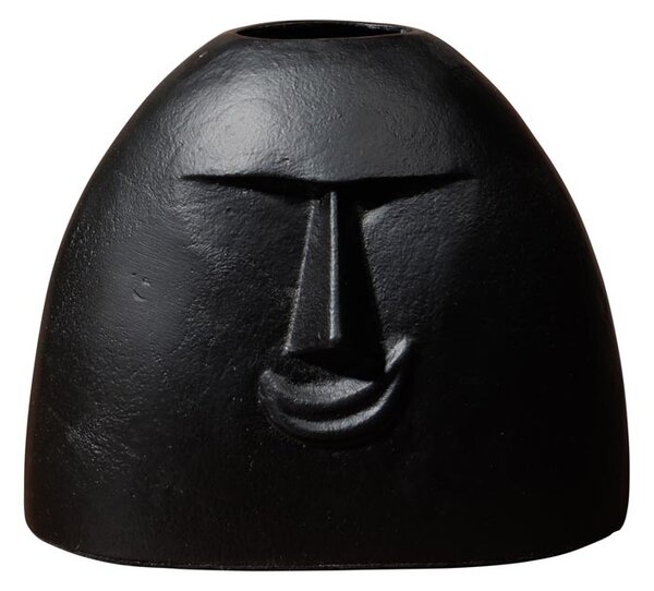 Vaza neagra, din ceramica, Small Vase Face