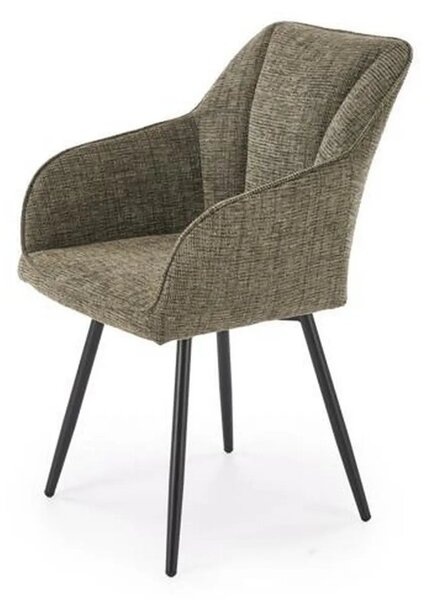 Scaun HOUSTON OCN-36552, verde olive/negru
