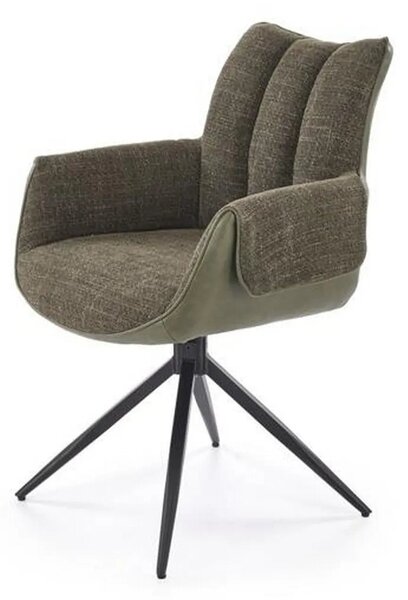 Scaun HOUSTON OCN-36657, verde olive/negru
