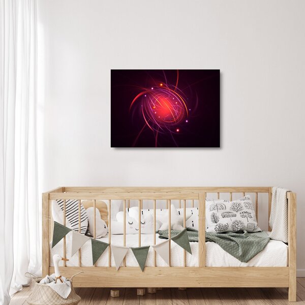 Tablou pe sticlă modern cu abstacțiune (70x50 cm)
