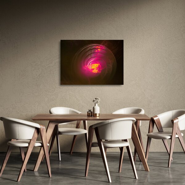 Tablou pe sticlă - abstacție cu spirala (70x50 cm)