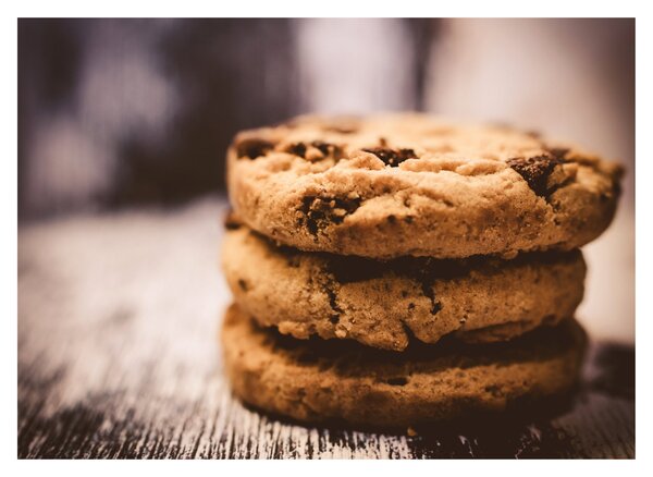 Tablou pe sticlă cu biscuiți cookies (70x50 cm)