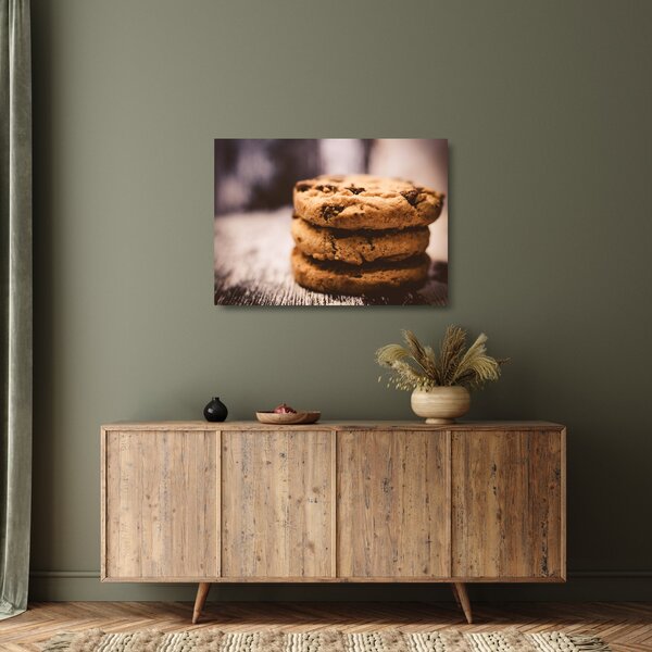 Tablou pe sticlă cu biscuiți cookies (70x50 cm)
