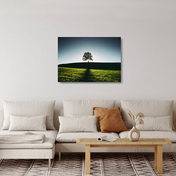 Tablou pe sticlă cu natura - copac (70x50 cm)