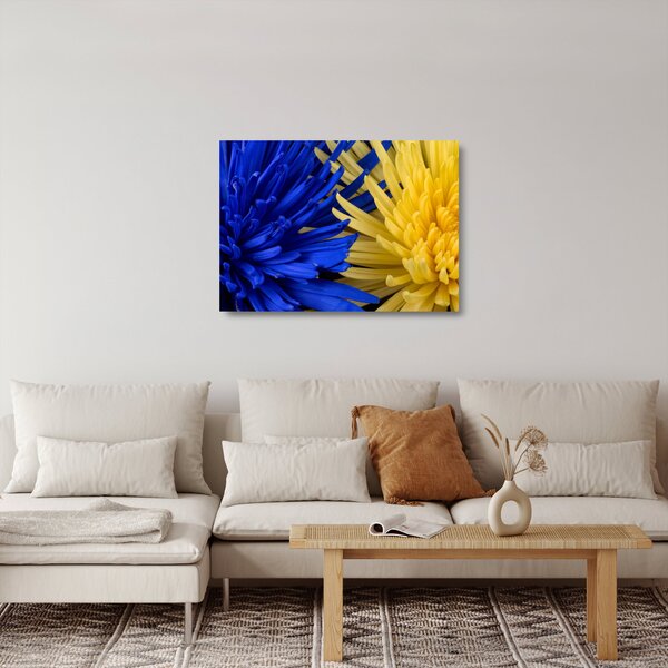 Tablou pe sticlă - detaliu florilor (70x50 cm)