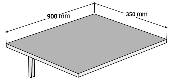 Masa rabatabila cu montaj pe perete, Homs,negru, 90X35 cm, 40086