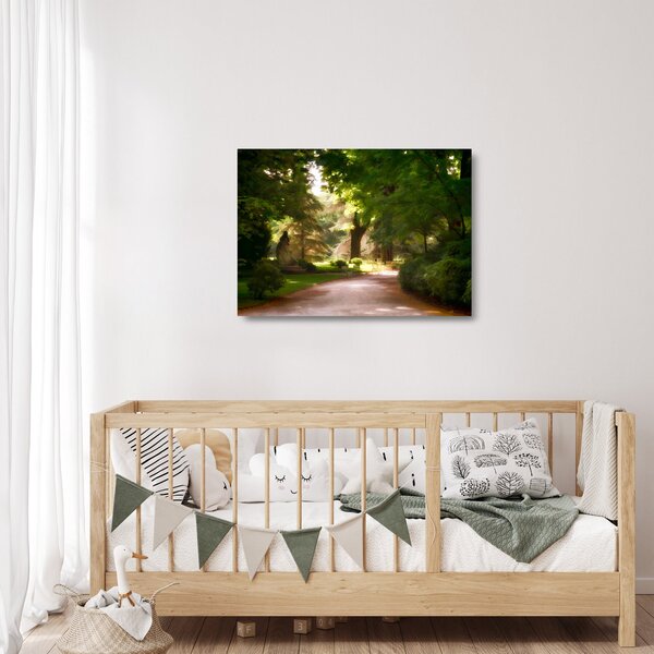 Tablou pe sticlă cu parc (70x50 cm)