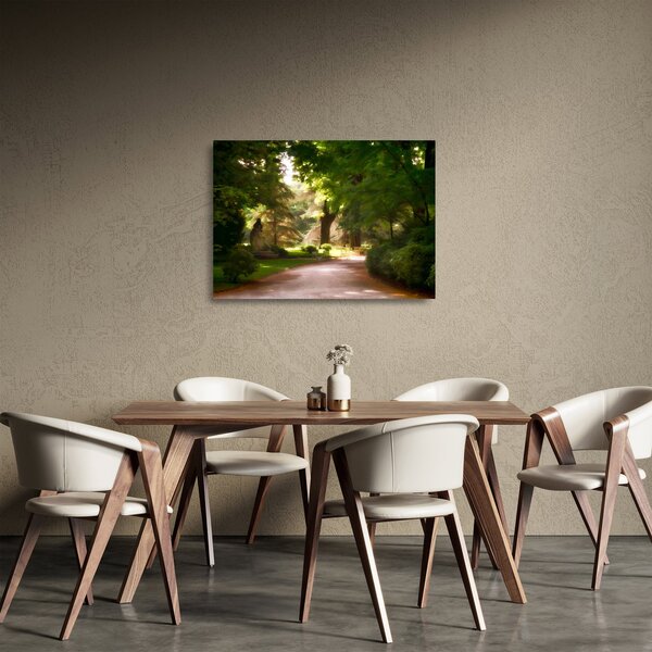 Tablou pe sticlă cu parc (70x50 cm)