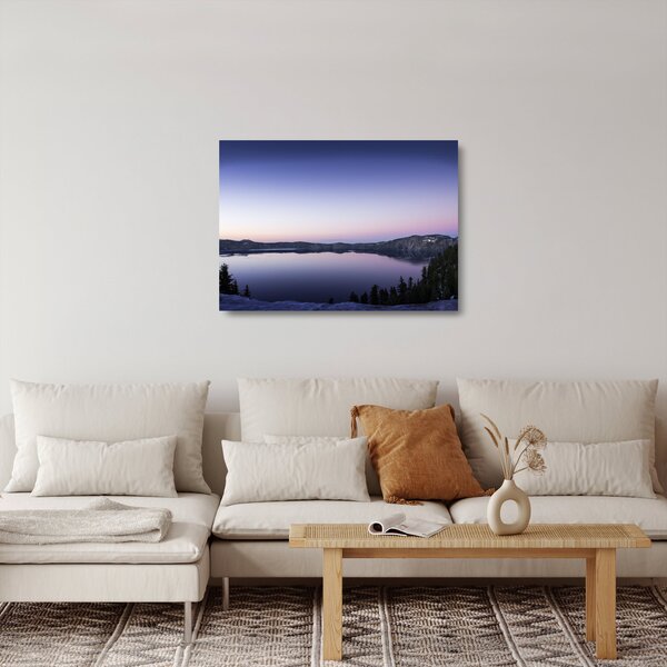 Tablou pe sticlă cu lac (70x50 cm)