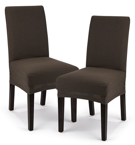 Husă multielastică 4Home Comfort pentru scaun, maro, 40 - 50 cm, set 2 buc