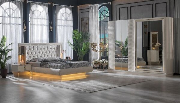 Mobilier dormitor Azelya,alb