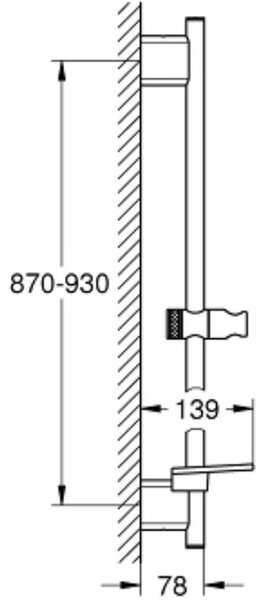 Grohe Rainshower bară de duș |90 cm 26603000