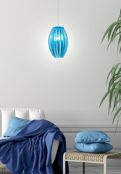 Candellux Abuko lampă suspendată 1x60 W albastru 31-55296
