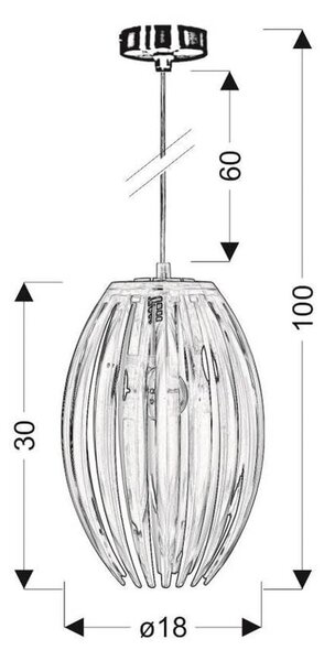 Candellux Abuko lampă suspendată 1x60 W albastru 31-55296