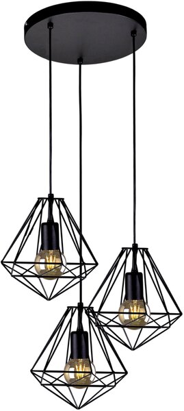 Kaja Marko lampă suspendată 3x60 W negru K-4006
