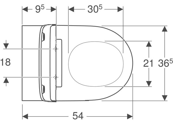 Geberit One vas wc cu capac soft-close agăţat fără margine cu spălare turbionară alb 500.202.01.1