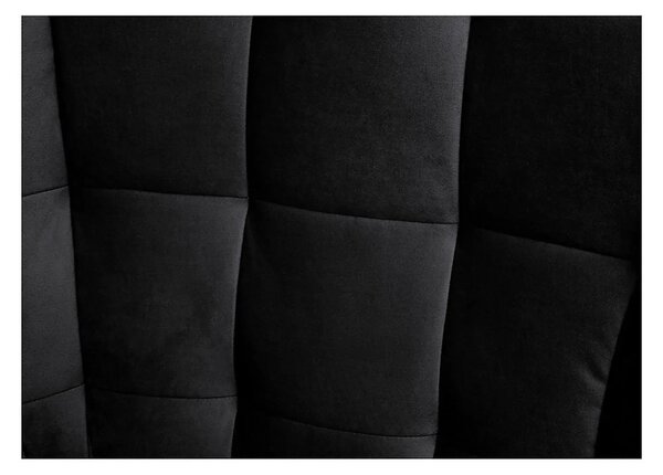 Fotoliu CASEY, negru, stofa catifelata/lemn, 94x86x107 cm