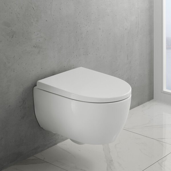 Geberit iCon set vas și capac agăţat fără margine alb lucios 501.664.00.1