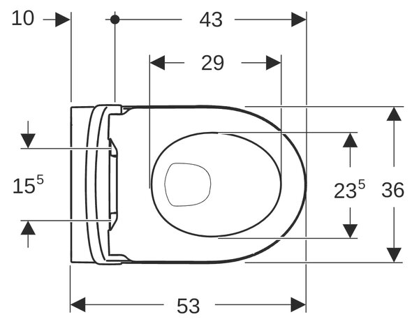 Geberit iCon set vas și capac agăţat fără margine alb lucios 501.664.00.1