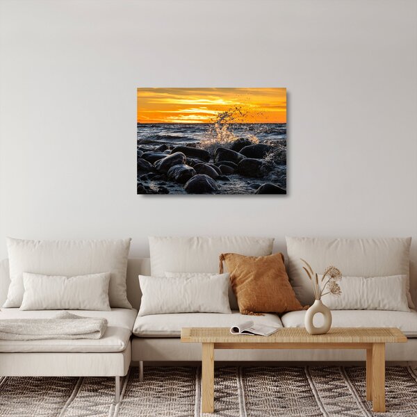 Tablou pe sticlă cu mare (70x50 cm)