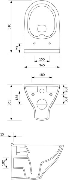 Cersanit Mille set wc cadru cu capac S701-821