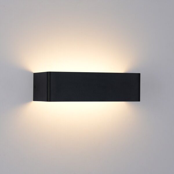 Brilagi - Aplica LED de exterior DONNANI, 12W, 230V, 30 cm, negru, IP44