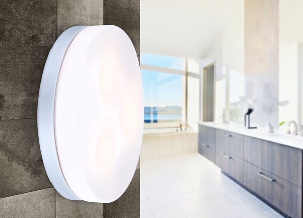 Globo Lighting Vranos plafoniera de exterior 3x60 W argint-sticlă opal 32113