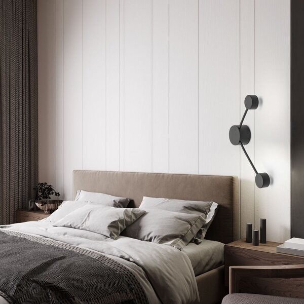 TK Lighting Avia Black lampă de perete 2x10 W negru 6808