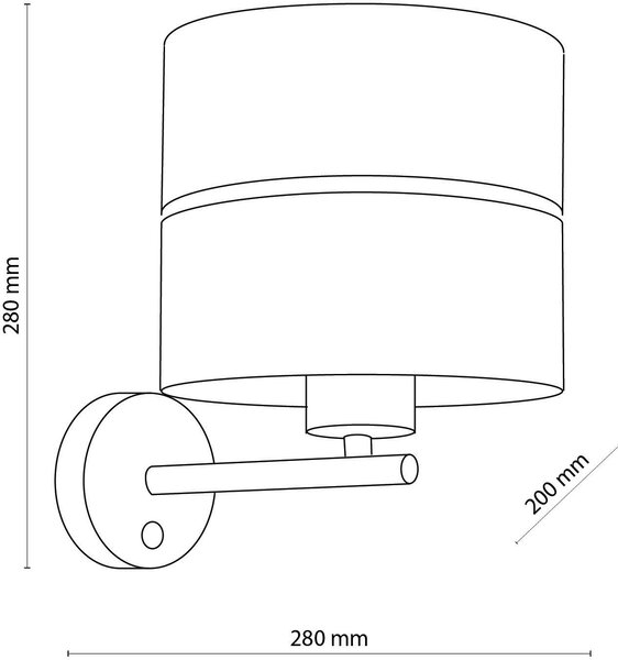 TK Lighting Hilton lampă de perete 1x15 W alb-auriu 4770