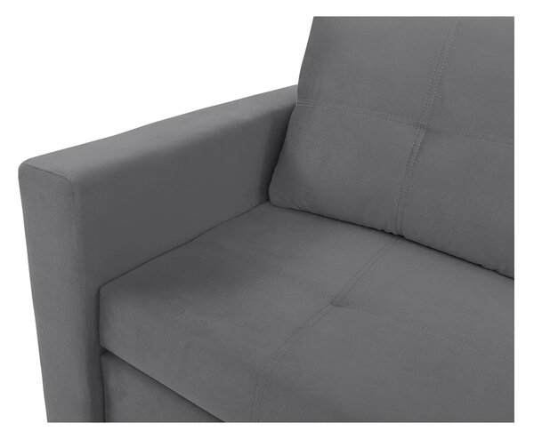 Canapea BUNIO III, stofa clasica gri - Manila 16, 147x88x86 cm
