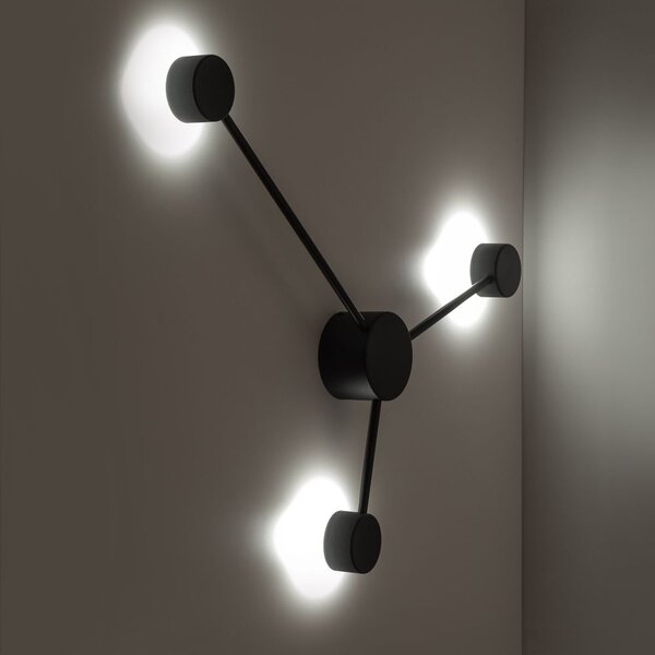 TK Lighting Avia Black lampă de perete 3x10 W negru 6809