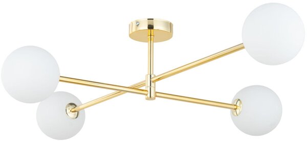 TK Lighting Sarius lampă de tavan 4x6 W alb-auriu 4738
