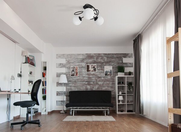 Kaja Nela lampă de tavan 3x40 W negru K-5350