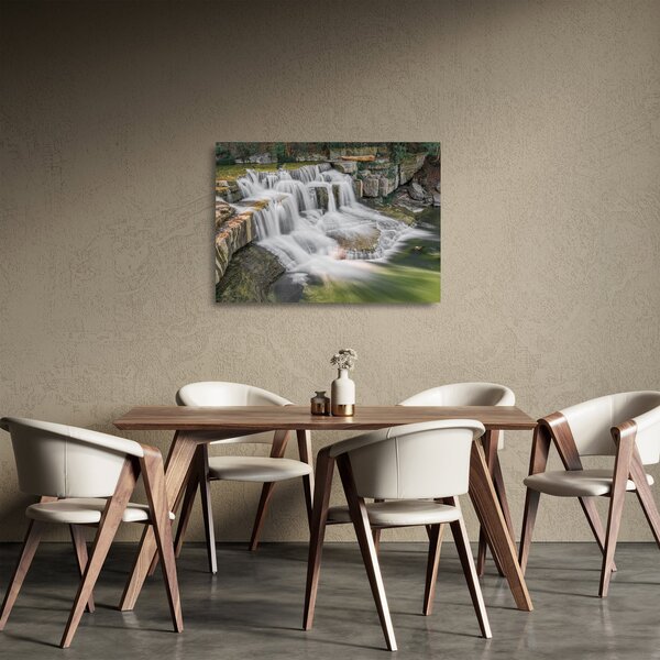 Tablou pe sticlă cu cascade (70x50 cm)