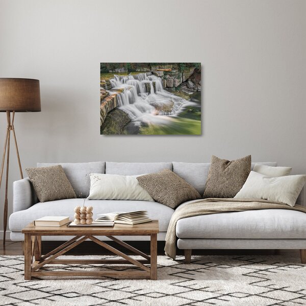 Tablou pe sticlă cu cascade (70x50 cm)