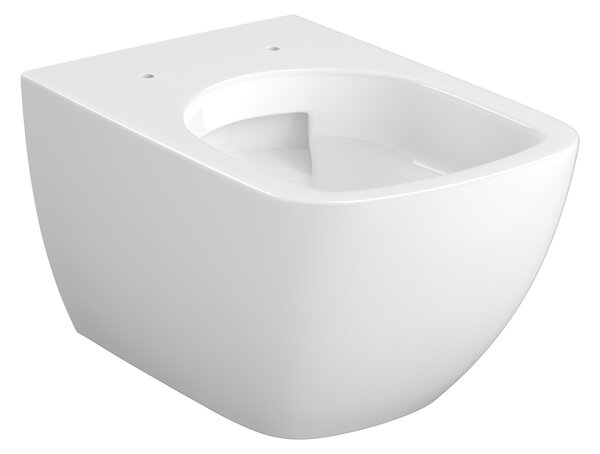 Cersanit Zen vas wc cu capac soft-close agăţat fără margine cu spălare turbionară alb lucios S701-882