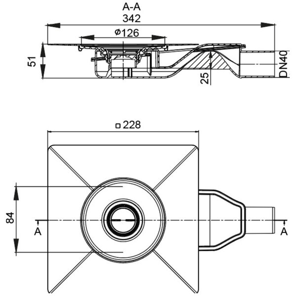 ACO rigolă duș cm 2245.25.00