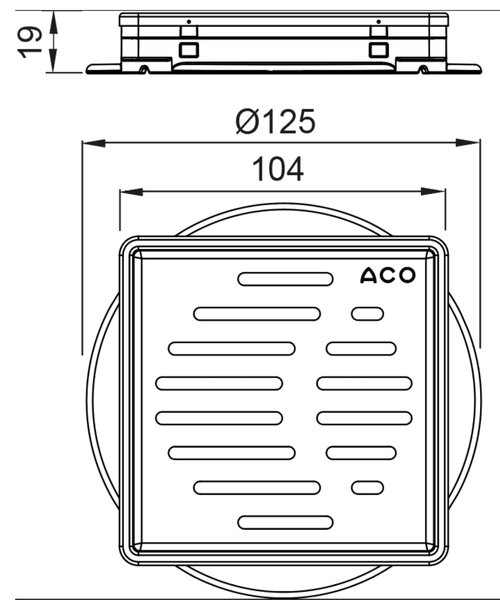 ACO rigolă duș cm 9010.68.06