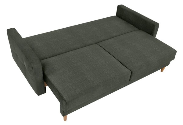 Canapea extensibila TORENT, stofa catifelata verde - Vogue 11, 220x98x