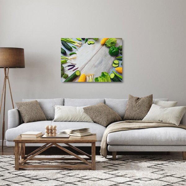 Tablou pe sticlă legumele (70x50 cm)