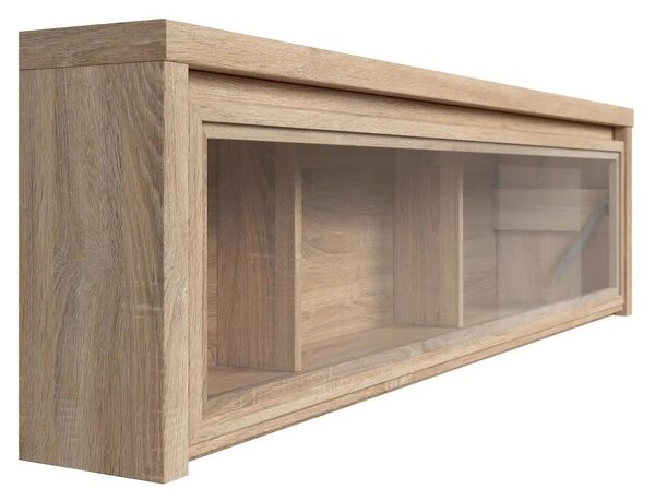 Vitrina suspendata KASPIAN, stejar sonoma, PAL, 144x31x40 cm