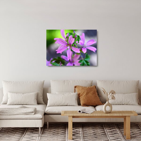 Tablou pe sticlă cu floarea detailat (70x50 cm)