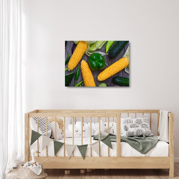 Tablou pe sticlă - legume (70x50 cm)