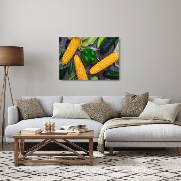 Tablou pe sticlă - legume (70x50 cm)